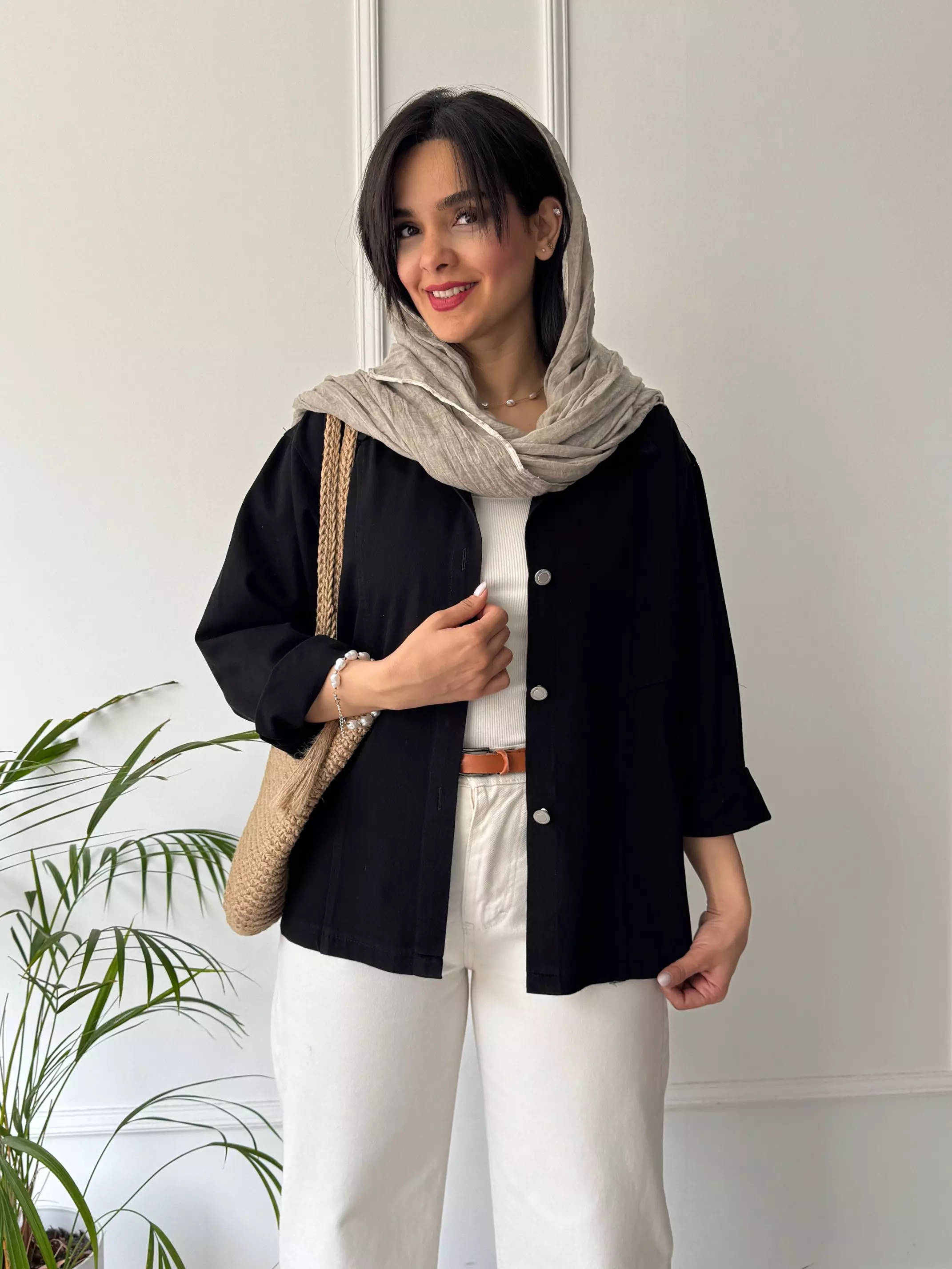 مانتو کتان کاغذی آلما
